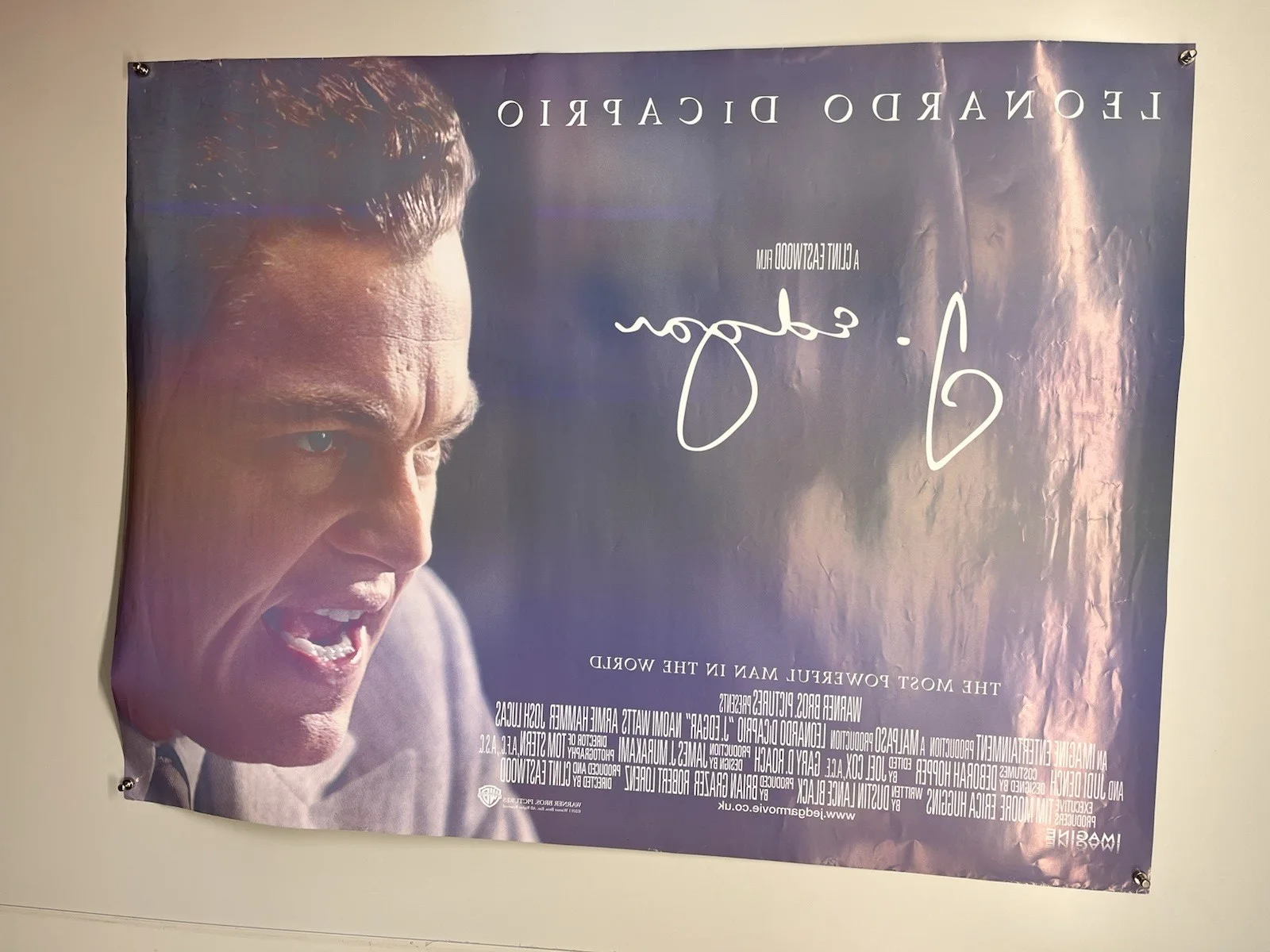 J.Edgar Poster Leonardo DiCaprio Armie Hammer Original Warner Bros Circa 2011, image 2