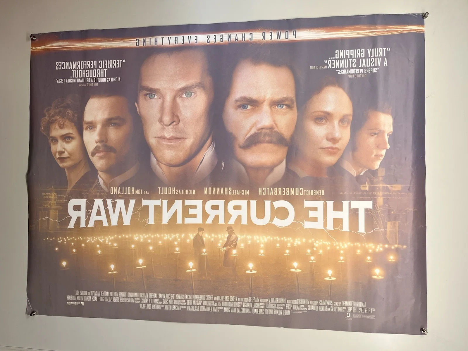 The Current War Movie Poster Benedict Cumberbatch Tom Holland Orig Promo 2017, изображение 2