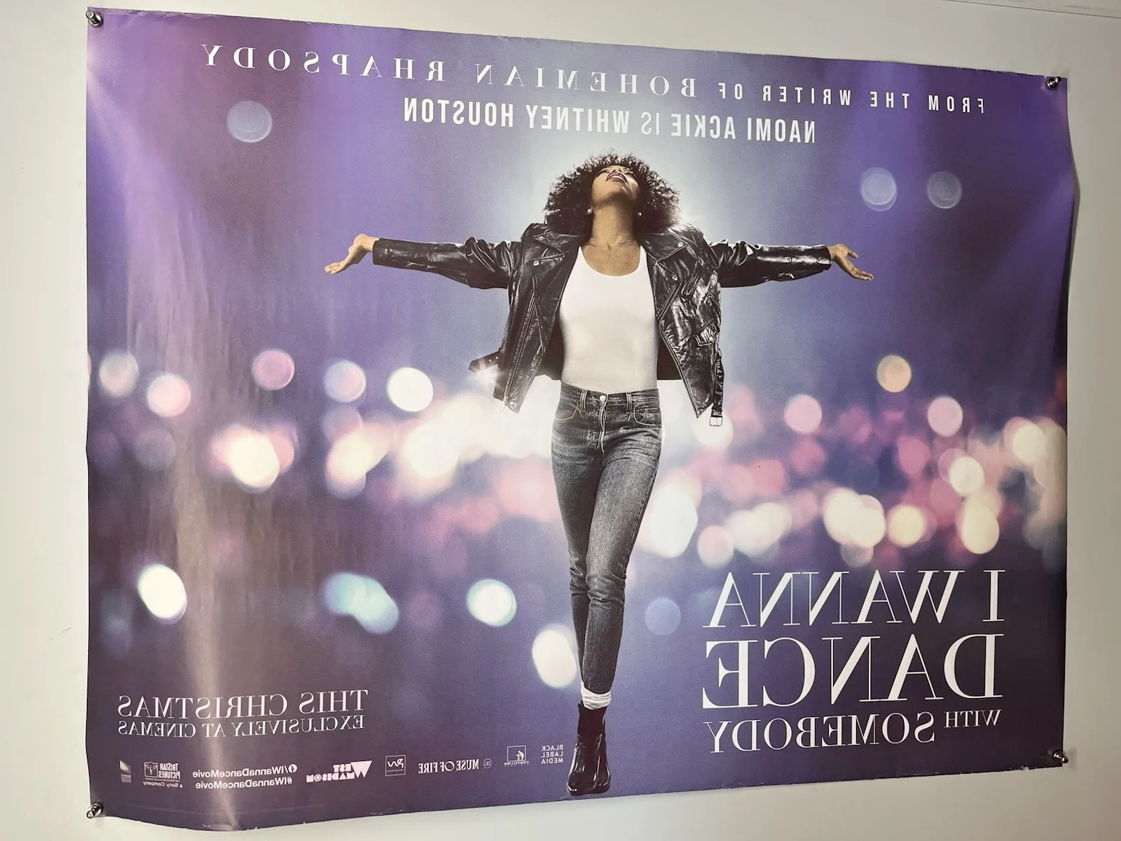 I Wanna Dance With Somebody Movie Poster Whitney Houston Original Promo 2022, изображение 2
