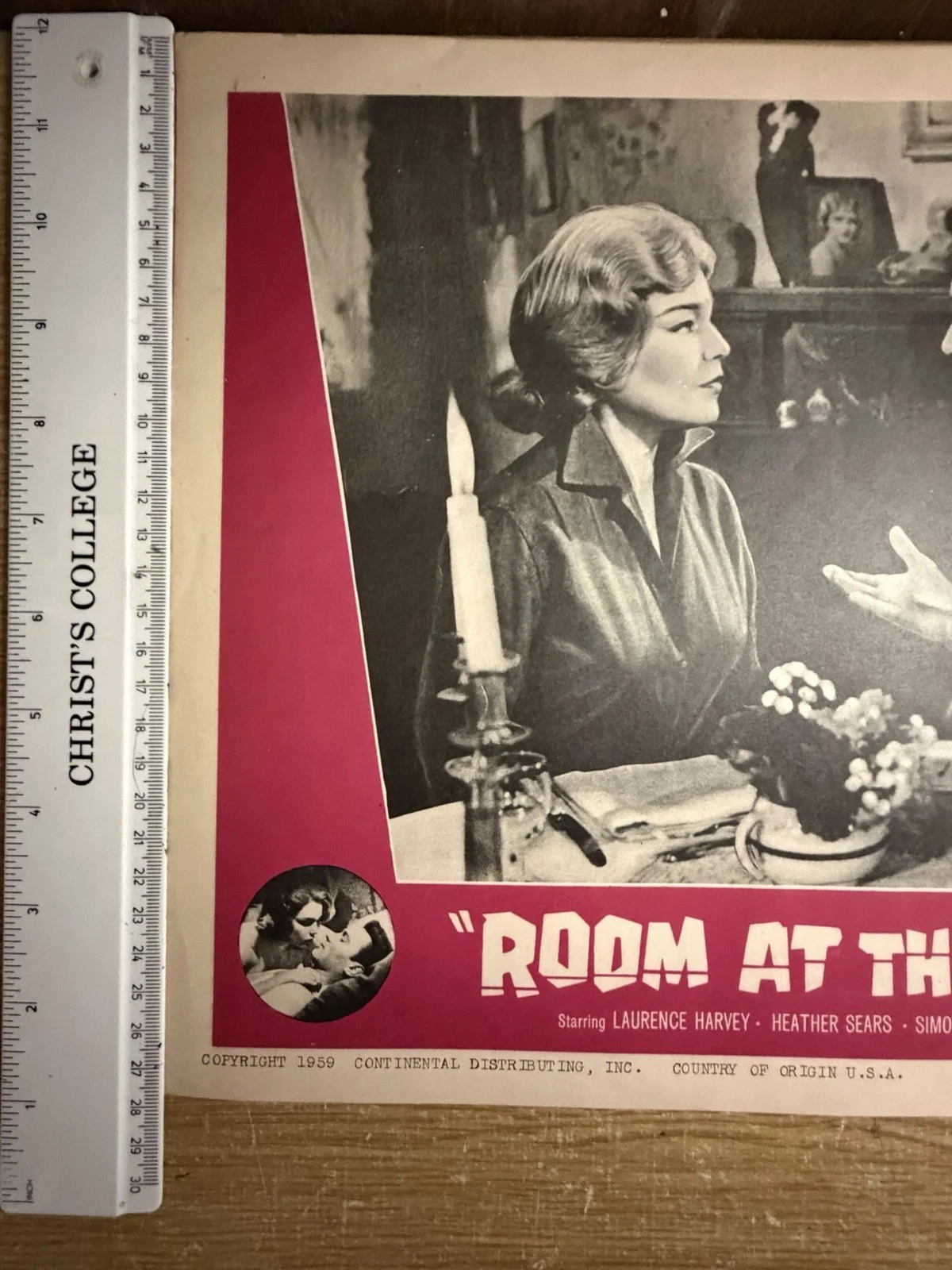 Vintage Lobby Card Promoting 1959 British Film” Room at the Top”, изображение 2