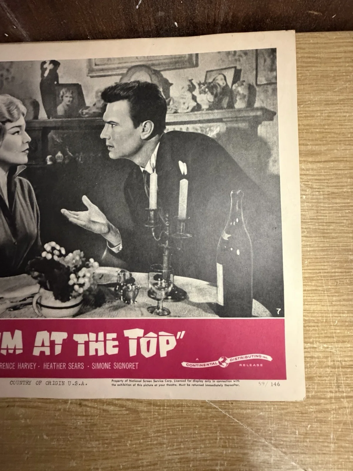 Vintage Lobby Card Promoting 1959 British Film” Room at the Top”, изображение 4