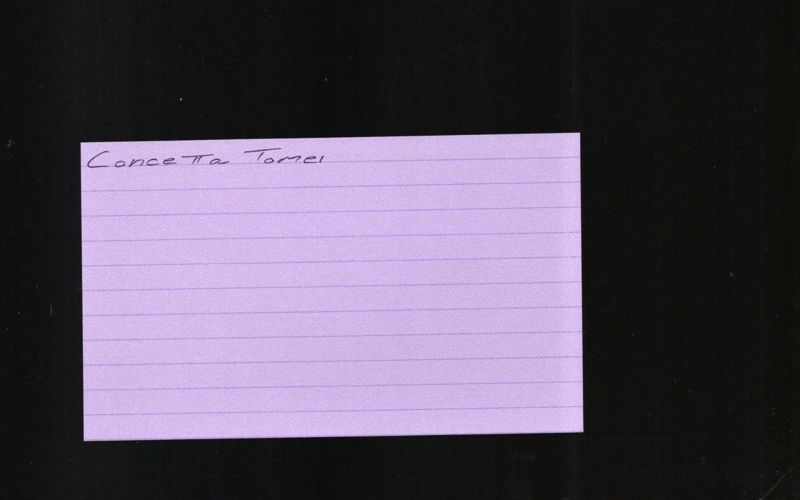 Concetta Tomei - Actress * Signed Index Card * China Beach - Deep Impact, image 2