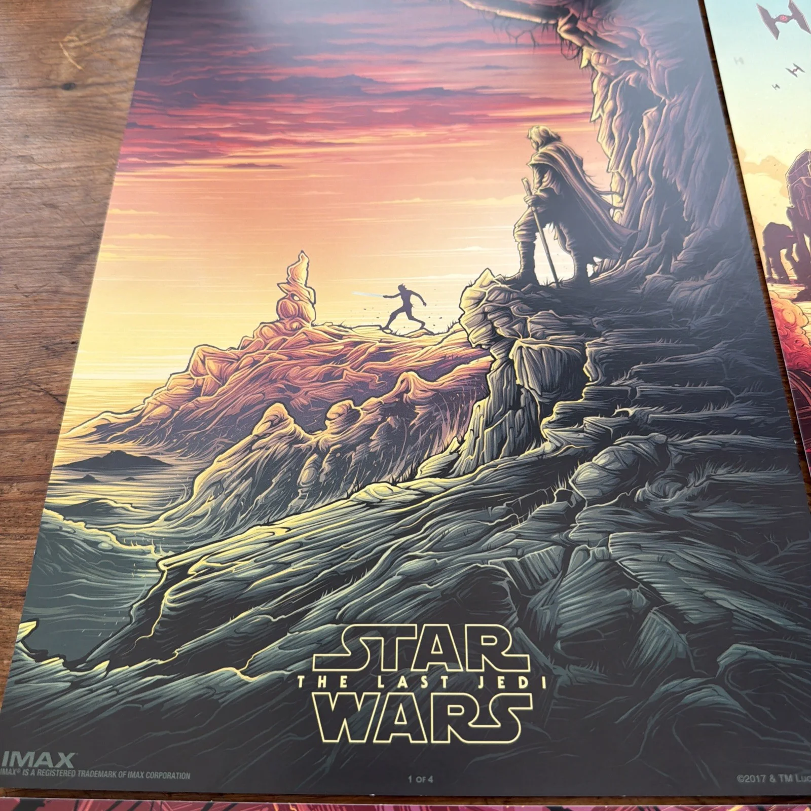 Rare STAR WARS The Last Jedi - Original Movie Poster Complete Set of 4 IMAX Set, изображение 2