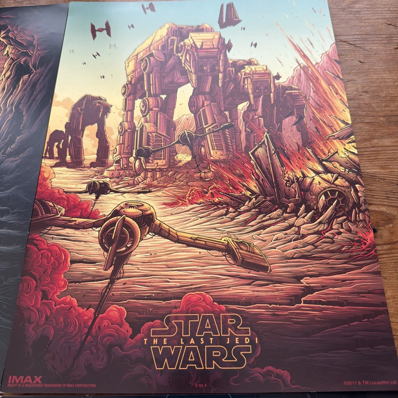 Rare STAR WARS The Last Jedi - Original Movie Poster Complete Set of 4 IMAX Set, изображение 3