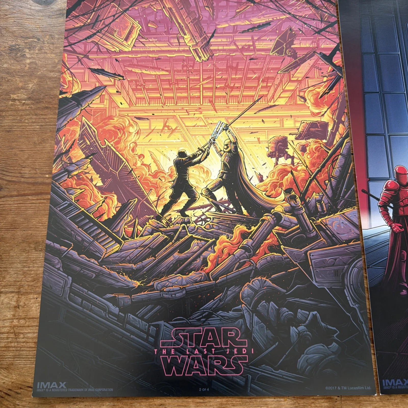 Rare STAR WARS The Last Jedi - Original Movie Poster Complete Set of 4 IMAX Set, изображение 4