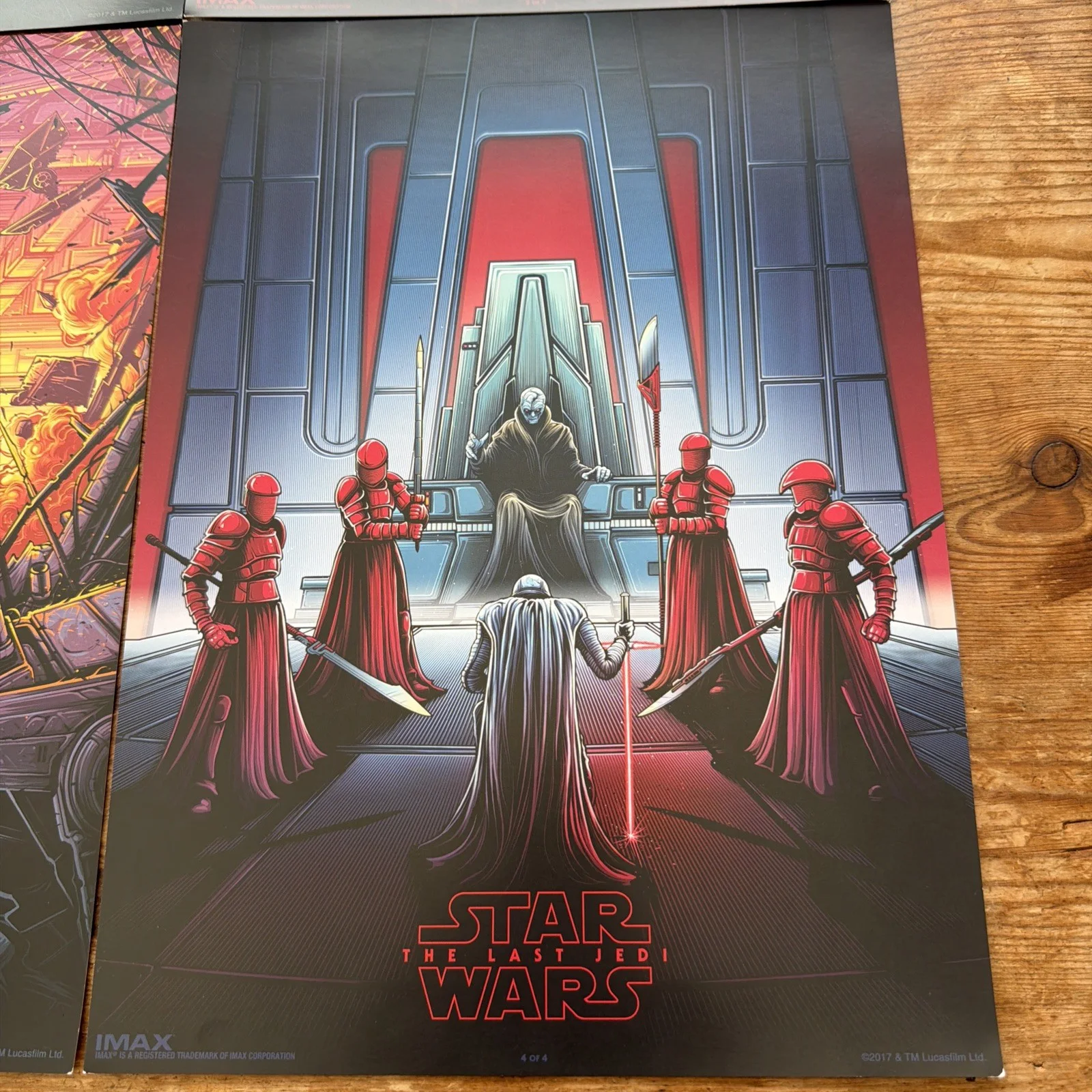 Rare STAR WARS The Last Jedi - Original Movie Poster Complete Set of 4 IMAX Set, изображение 5