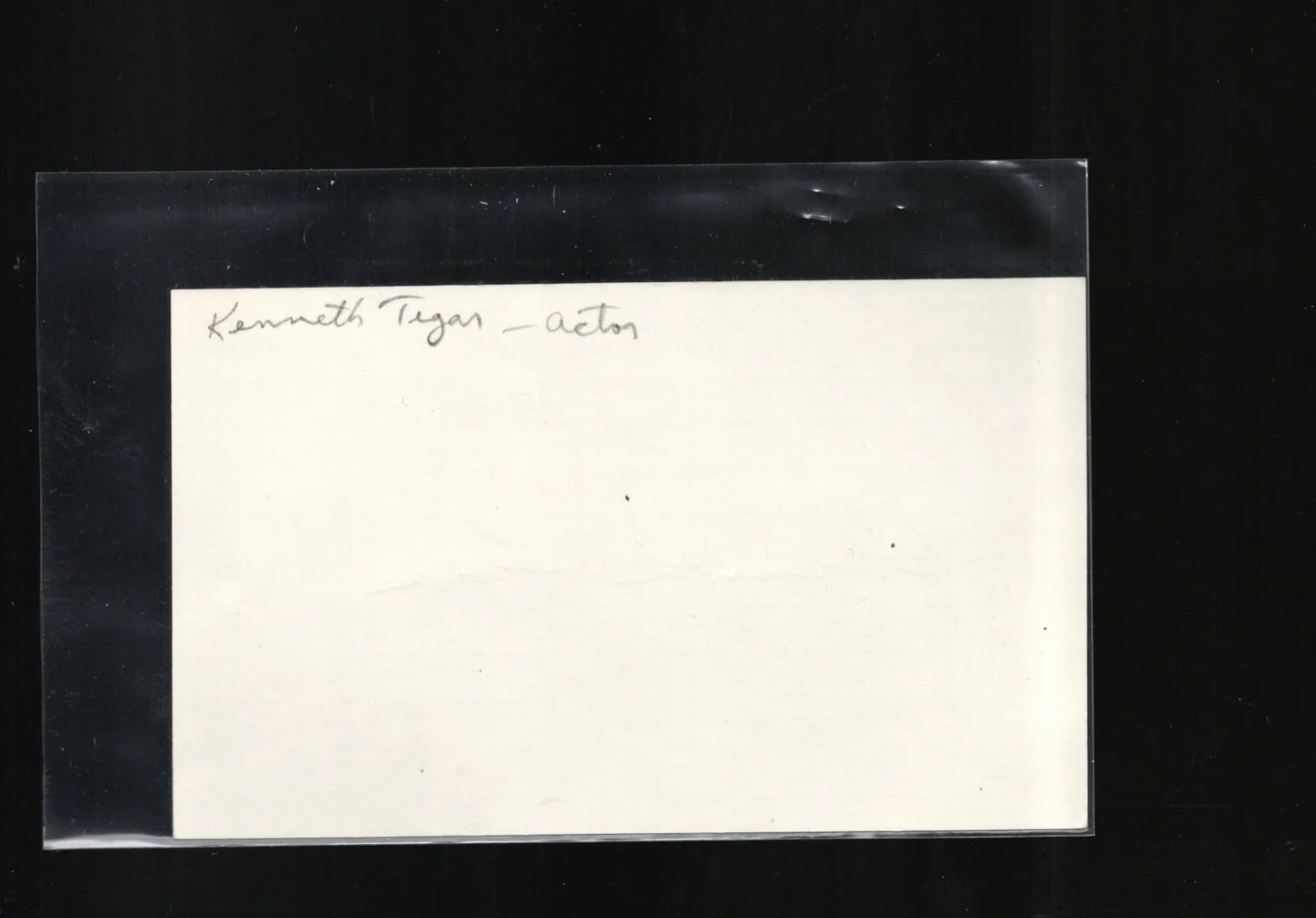 Kenneth Tigar - Actor = Signed Index Card - Lethal Weapon 3 - L.A. Heat, image 2