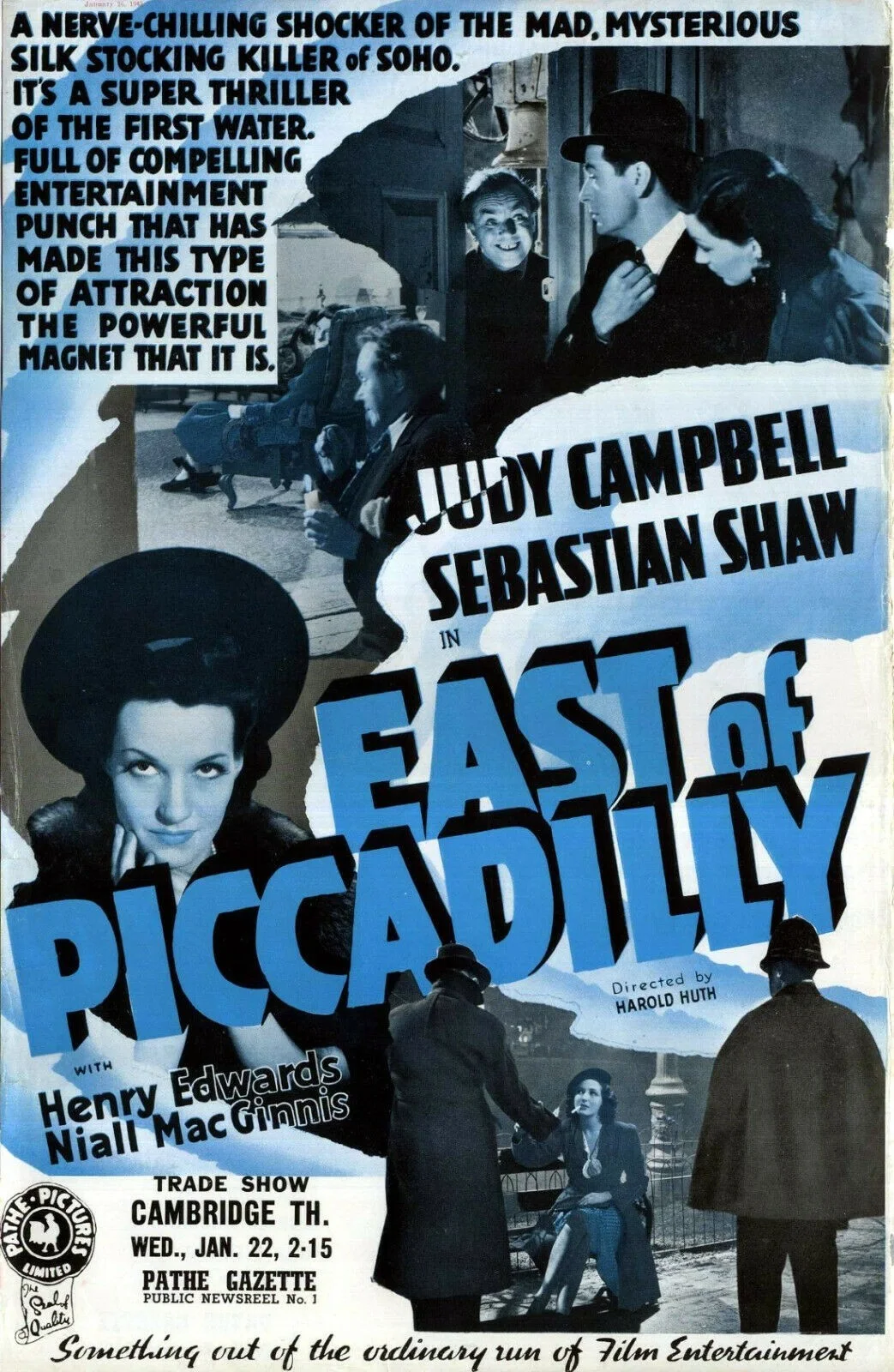 FARMER’S WIFE 1941 Basil Sydney EAST OF PICCADILLY Judy Campbell TRADE ADVERT, изображение 2