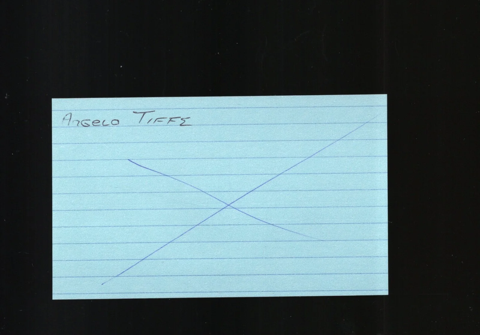 Angelo Tiffe - Actor = Signed Index Card - Seinfeld - Star Trek IV, image 2