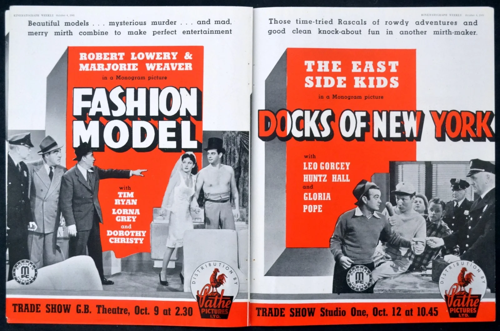 CRIME INC. Leo Carrillo CHINA’S LITTLE DEVILS Harry Carey TRADE ADVERTS, image 4