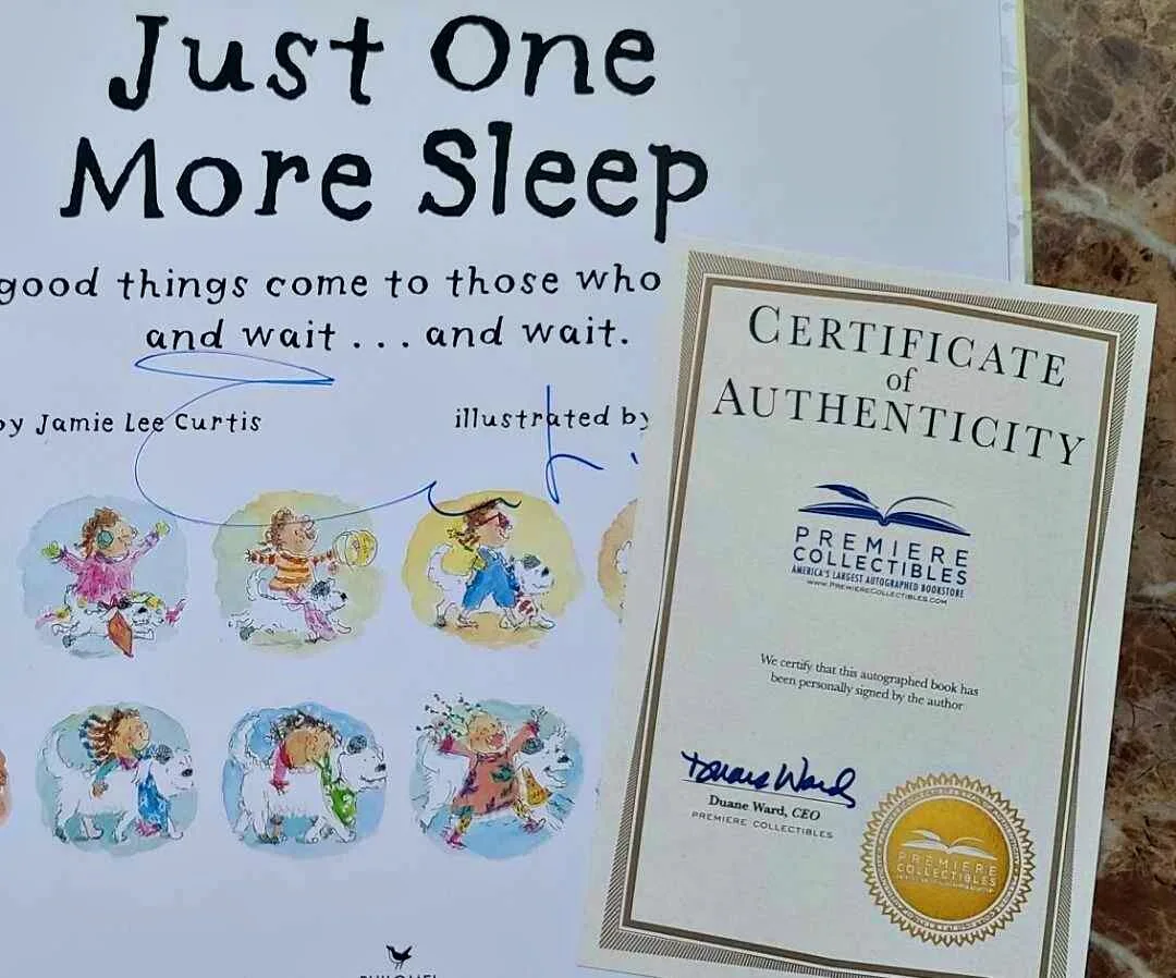 Just One More Sleep SIGNED Jamie Lee Curtis (2024,HC,1st/1st) BRAND NEW. #2, image 3