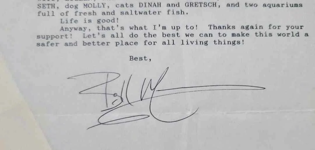 BILL MUMY/Lost in Space TLS Type Letter Autographed, image 3