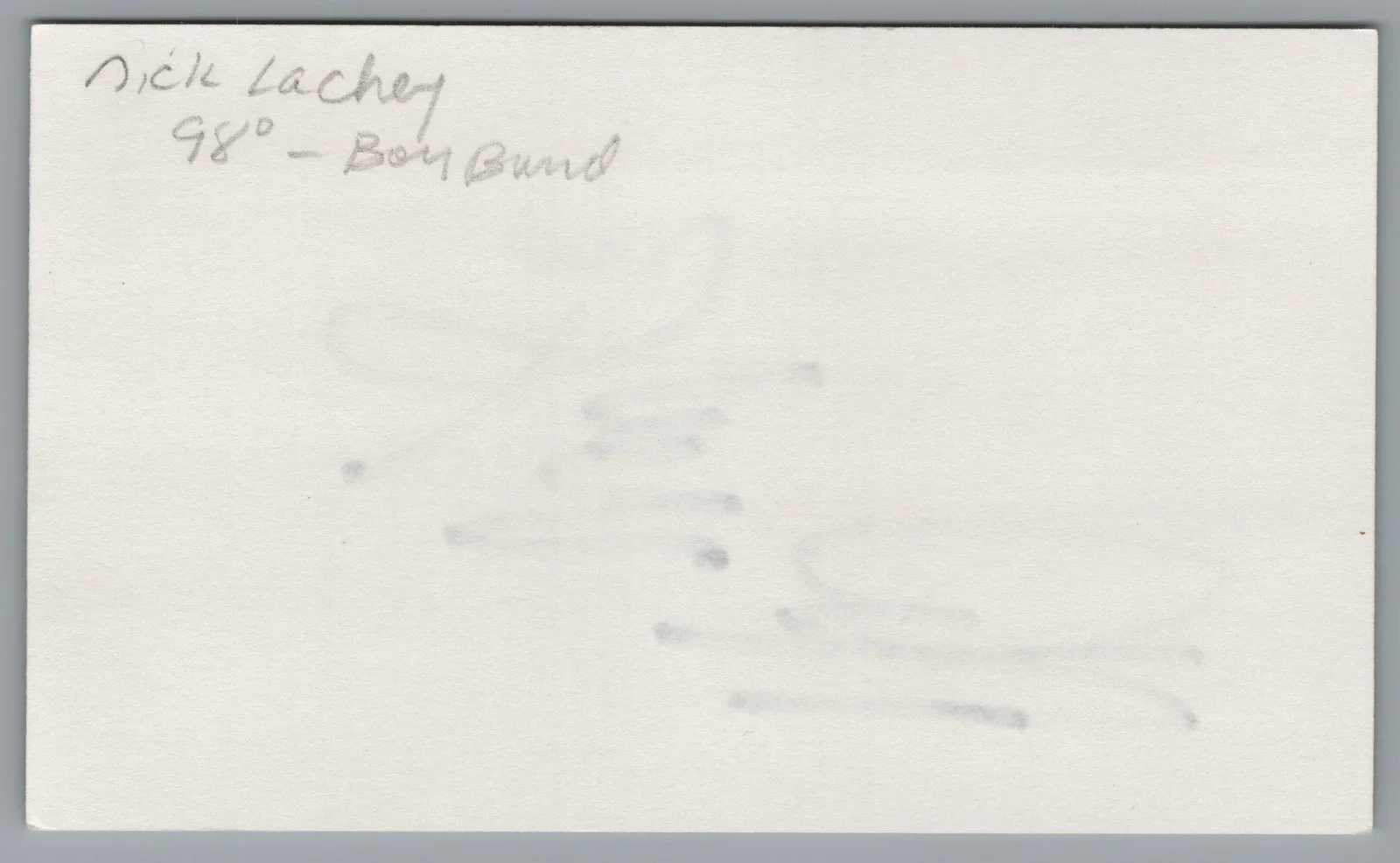 Nick Lachey — Nick Lachey Signed 3x5 Index Card 98 degrees Autographed, image 2