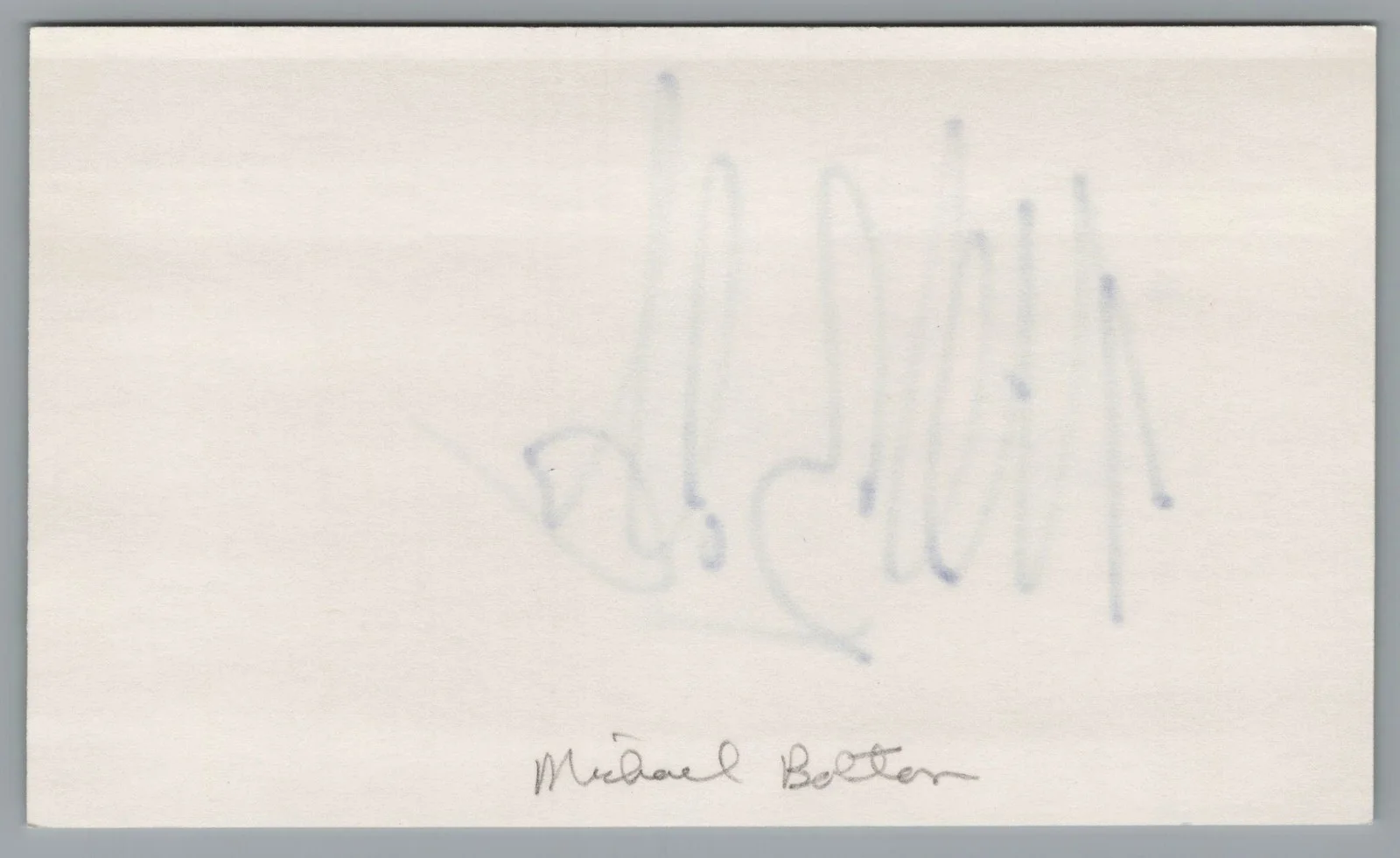 Michael Bolton — Michael Bolton Signed 3x5 Index Card Autographed, image 2