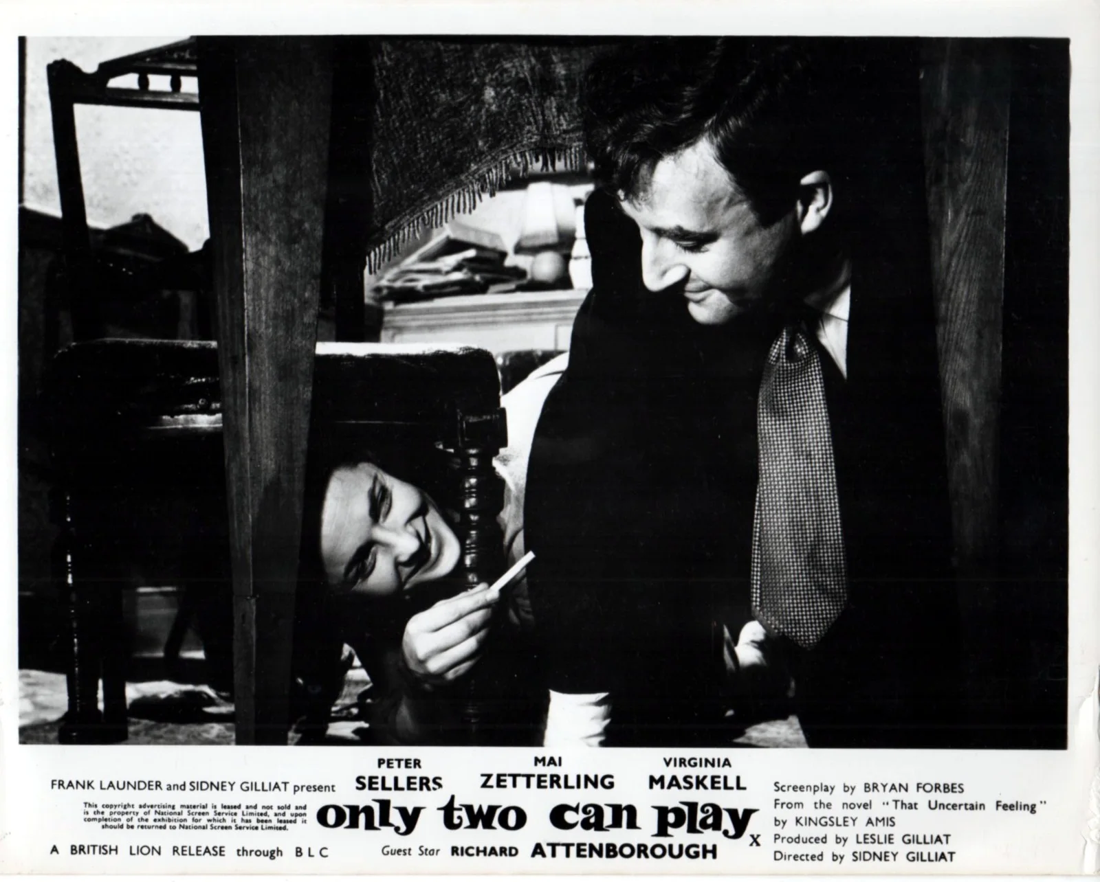 ONLY TWO CAN PLAY 1962 Peter Sellers, Mai Zetterling 7 10x8 LOBBY CARDS, изображение 2