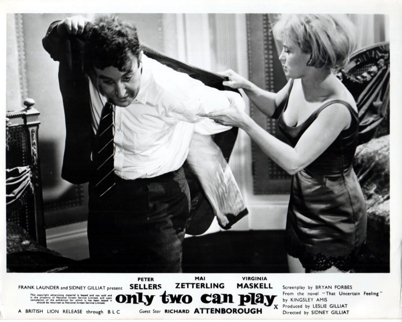 ONLY TWO CAN PLAY 1962 Peter Sellers, Mai Zetterling 7 10x8 LOBBY CARDS, изображение 5