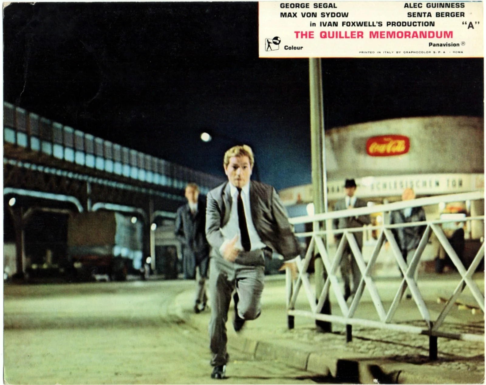 QUILLER MEMORANDUM 1966 George Segal Alec Guinness UK 10x8 LOBBY SET, image 4