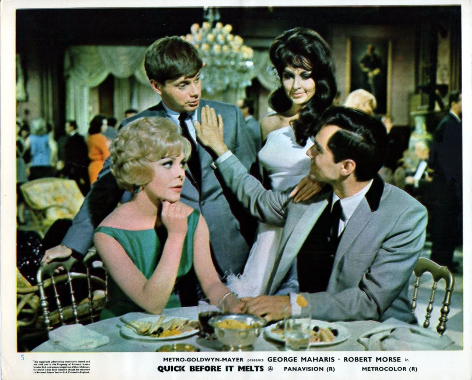 QUICK BEFORE IT MELTS 1964 George Maharis, Robert Morse UK 10x8 LOBBY SET, изображение 5