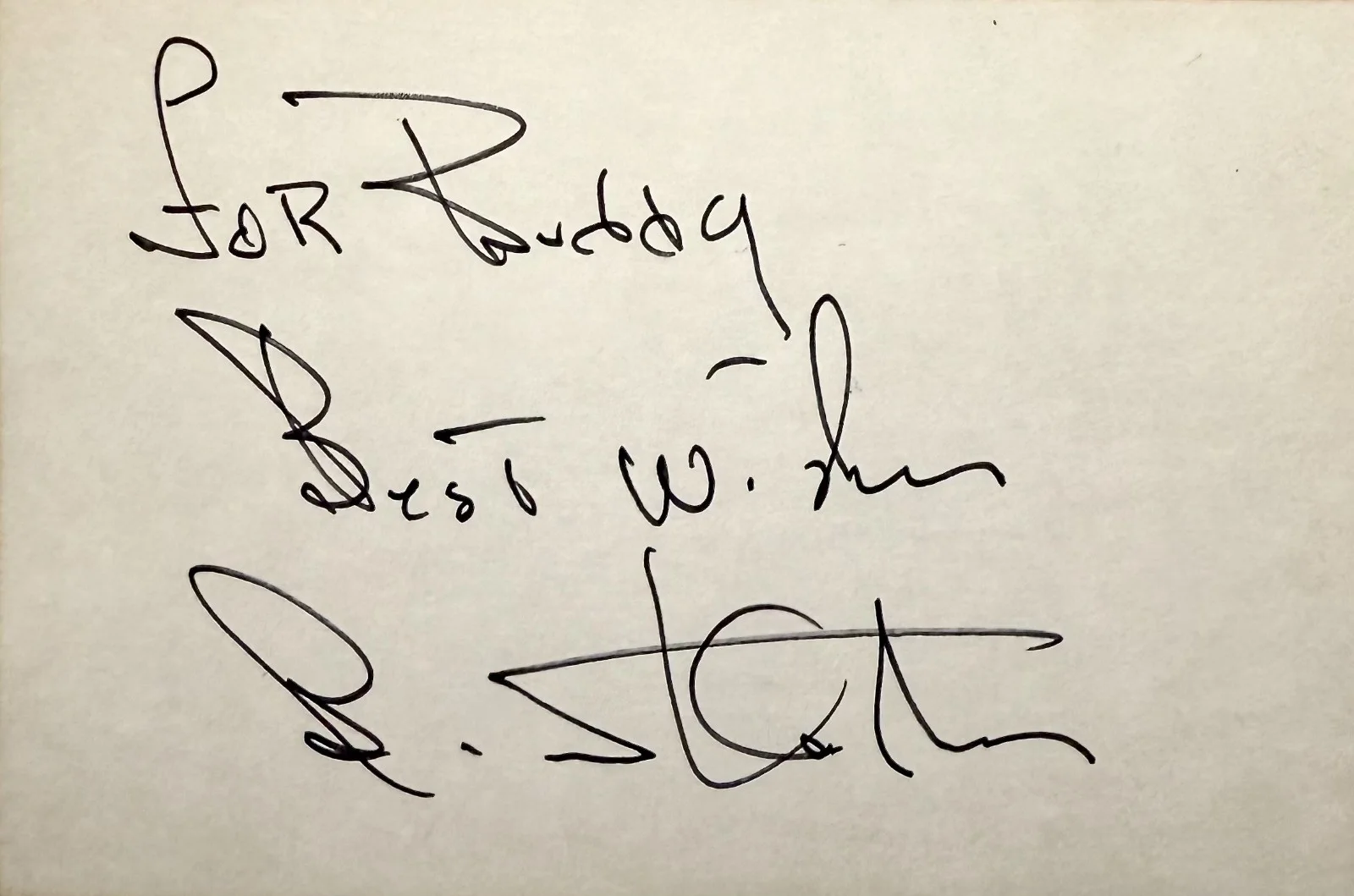Barnard Hughes — BARNARD HUGHES Signed Autographed 4x6 INDEX CARD Mr. Merlin Doc Hollywood TRON, изображение 3