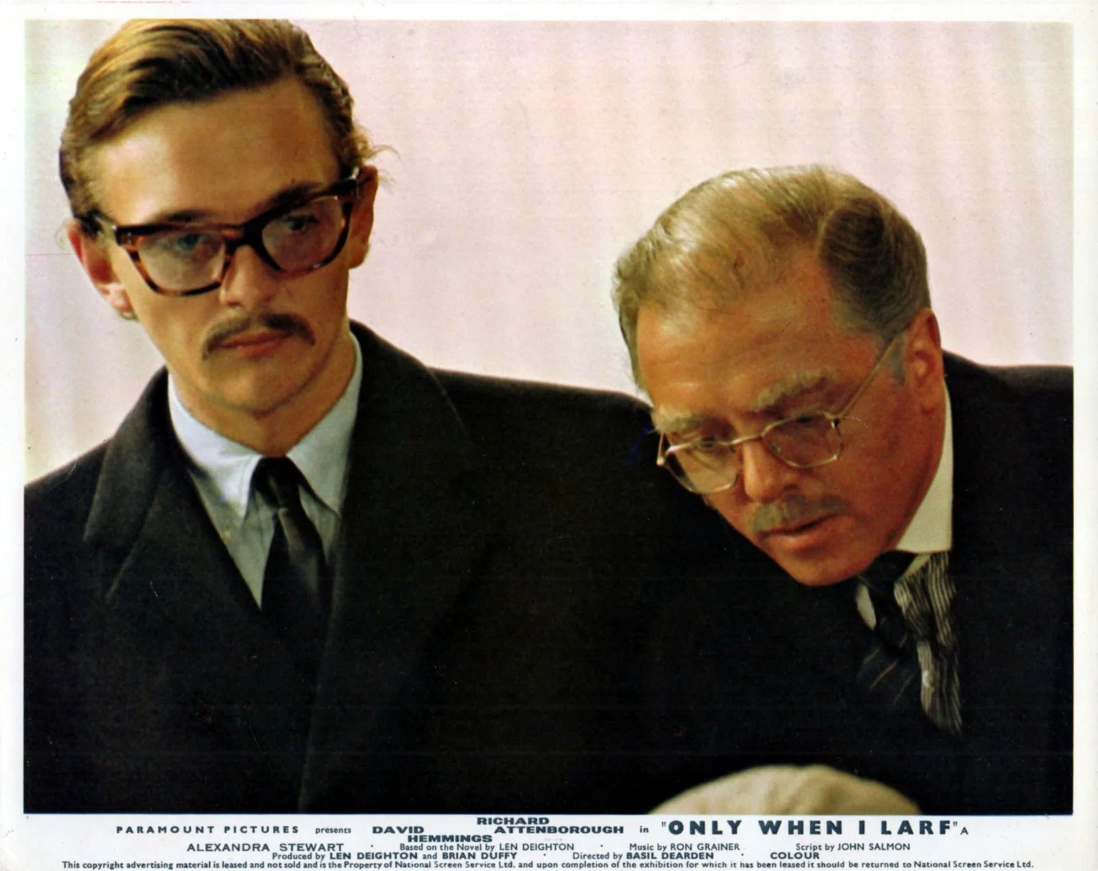 ONLY WHEN I LARF 1968 Richard Attenborough, David Hemmings UK 10x8 LOBBY SET, image 2