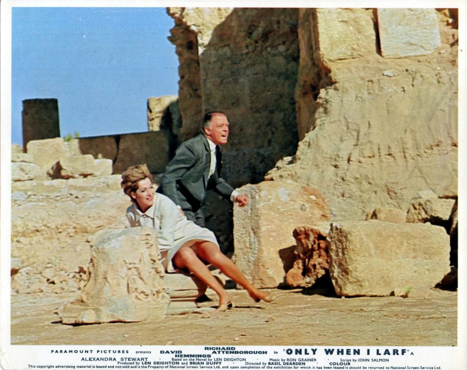 ONLY WHEN I LARF 1968 Richard Attenborough, David Hemmings UK 10x8 LOBBY SET, image 3