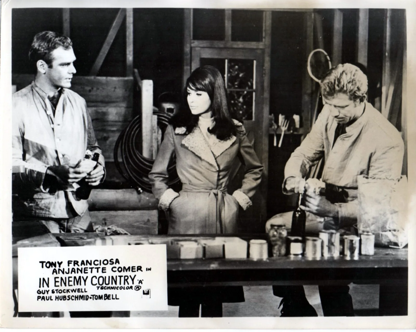 IN ENEMY COUNTRY 1968 Tony Franciosa, Guy Stockwell 7 UK 10x8 LOBBY CARDS, изображение 3