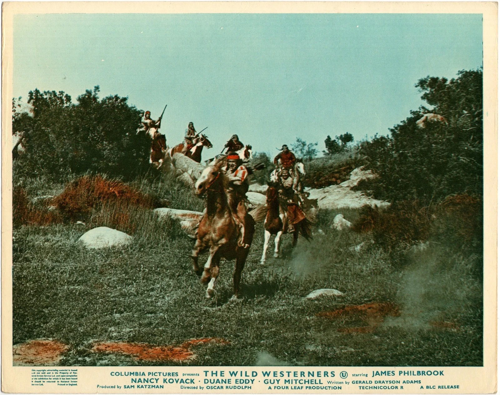 WILD WESTERNERS 1962 James Philbrook, Nancy Kovack 4 10x8 LOBBY CARDS, изображение 3
