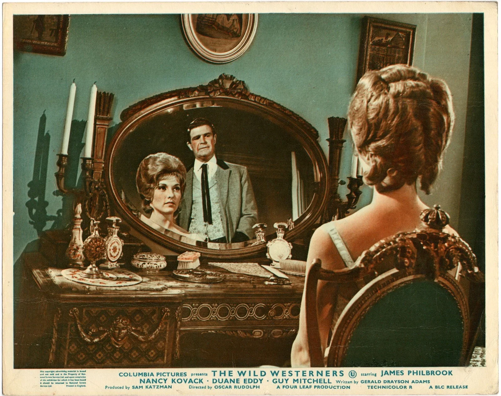 WILD WESTERNERS 1962 James Philbrook, Nancy Kovack 4 10x8 LOBBY CARDS, изображение 4