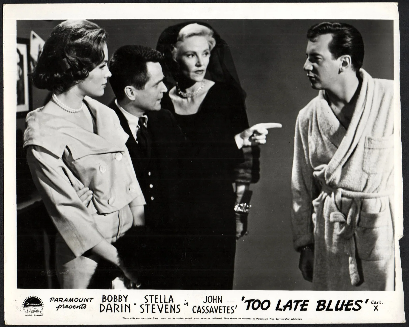 TOO LATE BLUES 1961 John Cassavetes, Bobby Darin 2 10x8 LOBBY CARDS, image 2