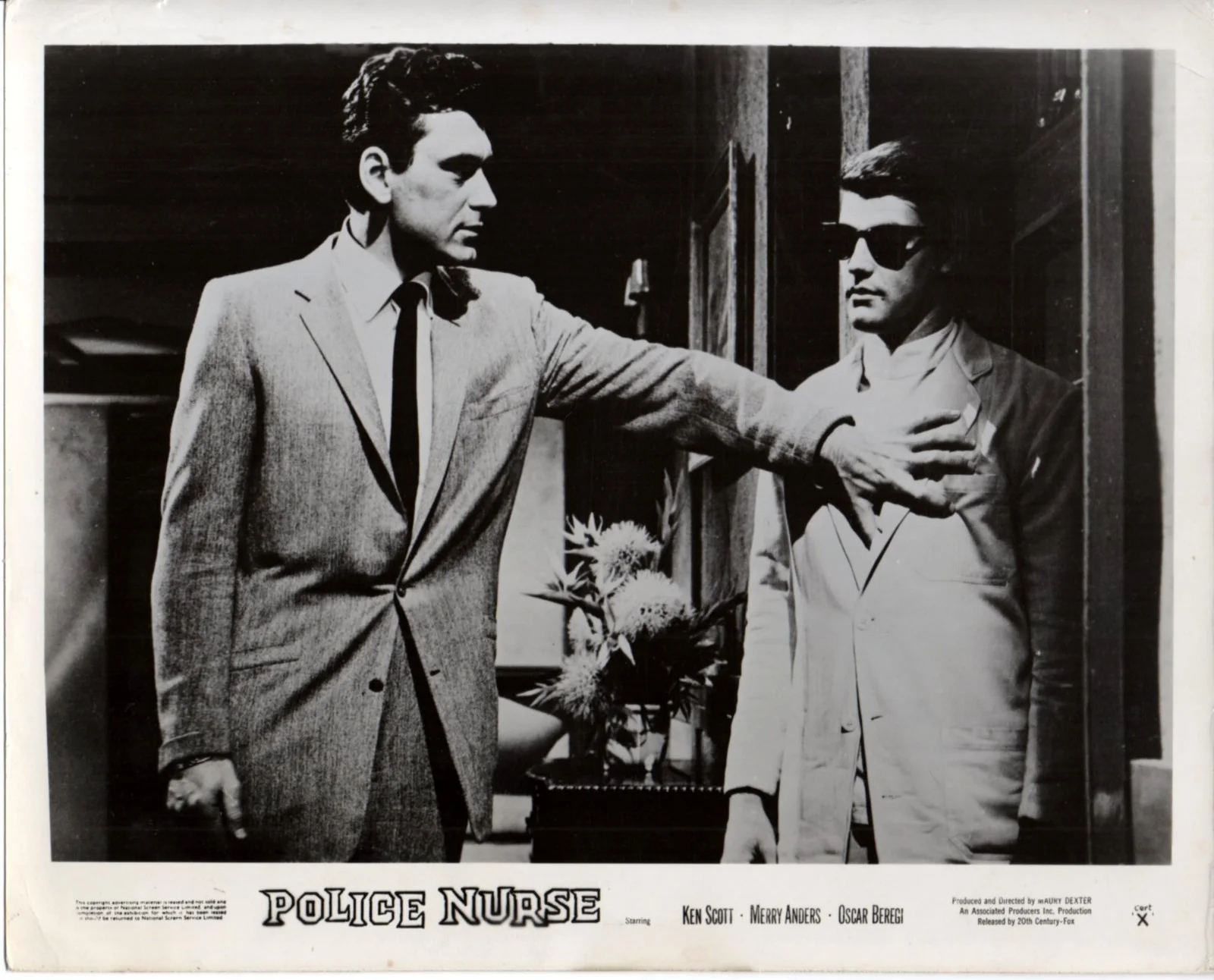POLICE NURSE 1963 Ken Scott, Merry Anders, Oscar Beregi 7 UK 10x8 LOBBY CARDS, изображение 3
