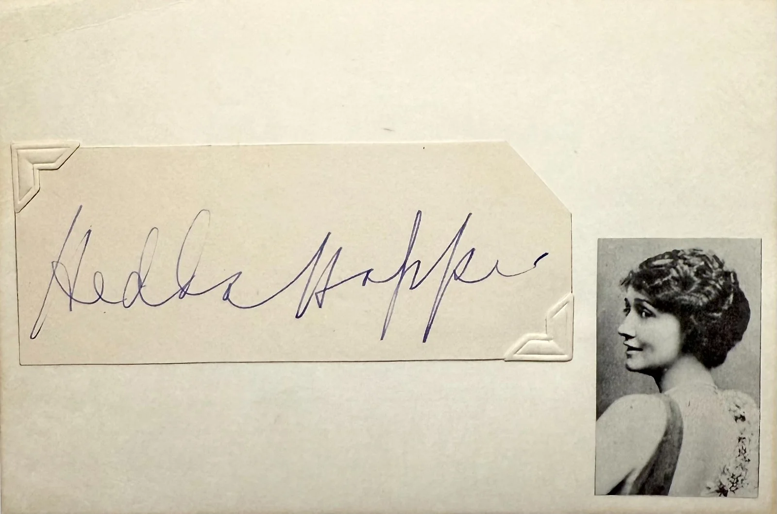 Hedda Hopper — HEDDA HOPPER Signed Autograph 4x6 INDEX CARD Sunset Boulevard DRACULA'S DAUGHTER, image 3