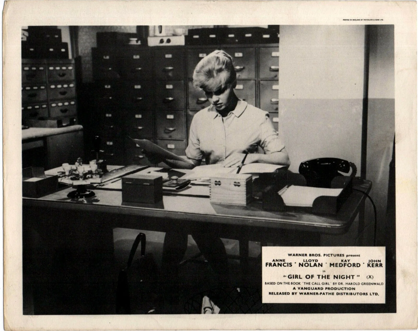 GIRL OF THE NIGHT 1960 Anne Francis, Lloyd Nolan 3 UK 10x8 LOBBY CARDS, изображение 2
