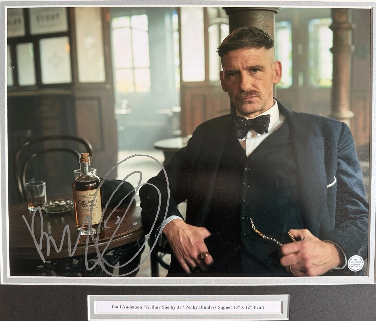 Paul Anderson “Arthur Shelby” Peaky Blinders Signed Framed 16”X12” Photograph, image 2