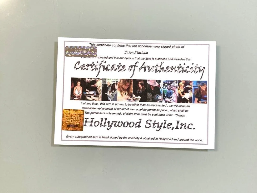 Jason Statham — Jason Statham Hand Signed Large Photo Autograph with Certificate, image 4