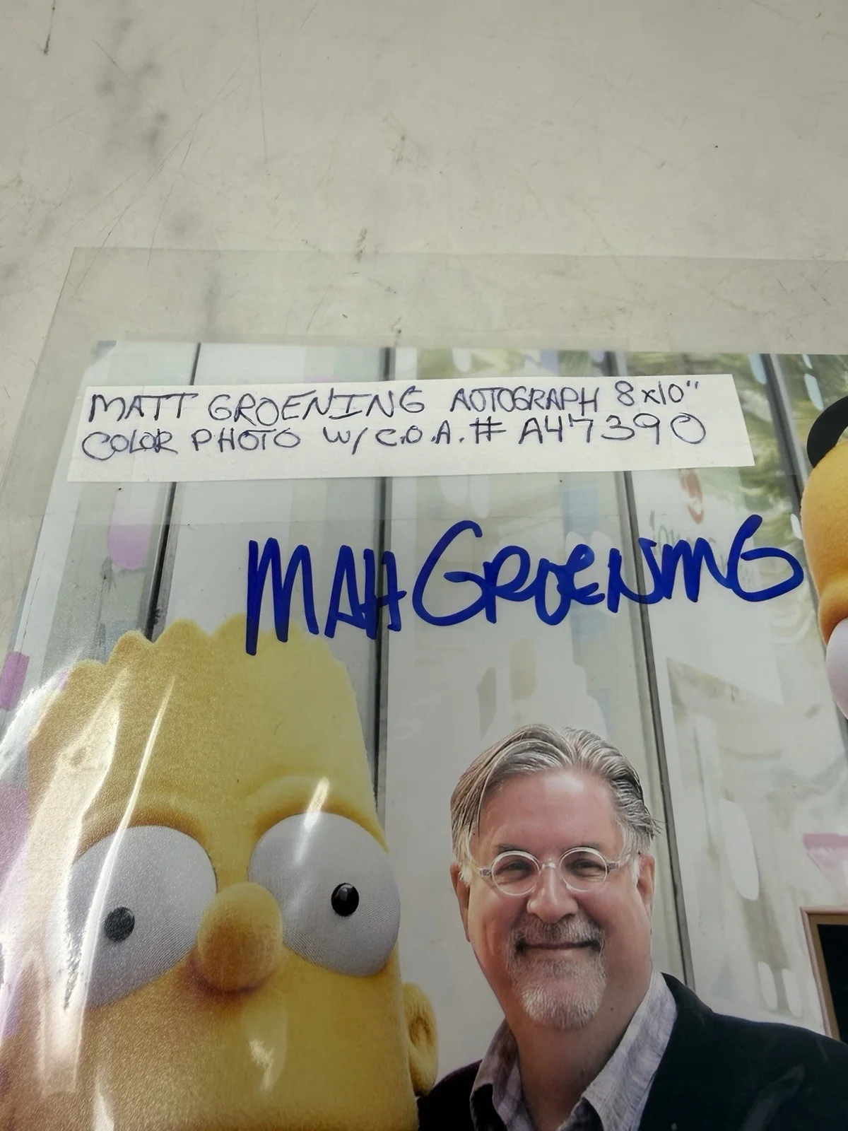 Matt Groening — Matt Groening Signed 8x10 Photo w Bart Homer VS COA A47390, изображение 2