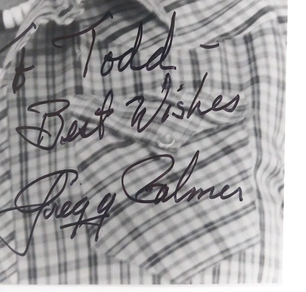 Gregg Palmer — Gregg Palmer Signed 8x10 Photo Autograph Personalized To Todd Western Actor, изображение 5