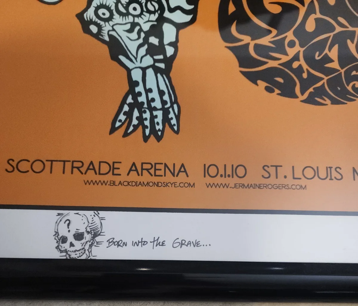Signed and Doodled Jermaine Rogers Alice in Chains Deftones a/p poster, изображение 3