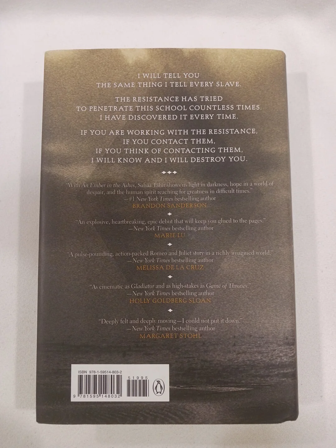 Sabaa Tahir — SIGNED An Ember In The Ashes Sabaa Tahir 2015 Young Adult Fantasy Hardcover DJ, изображение 2