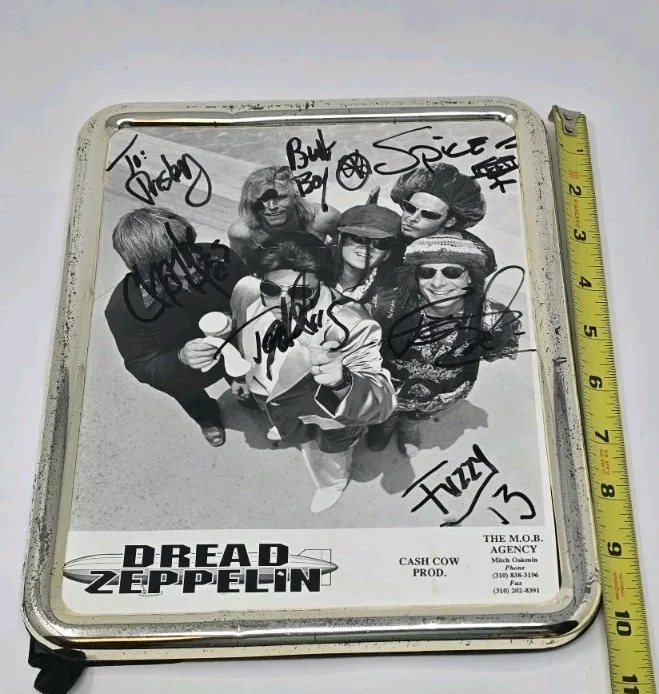 Vintage Dread Zeppelin Autographed Press Photo Cash Cow Prod. The Mob Agency, image 5