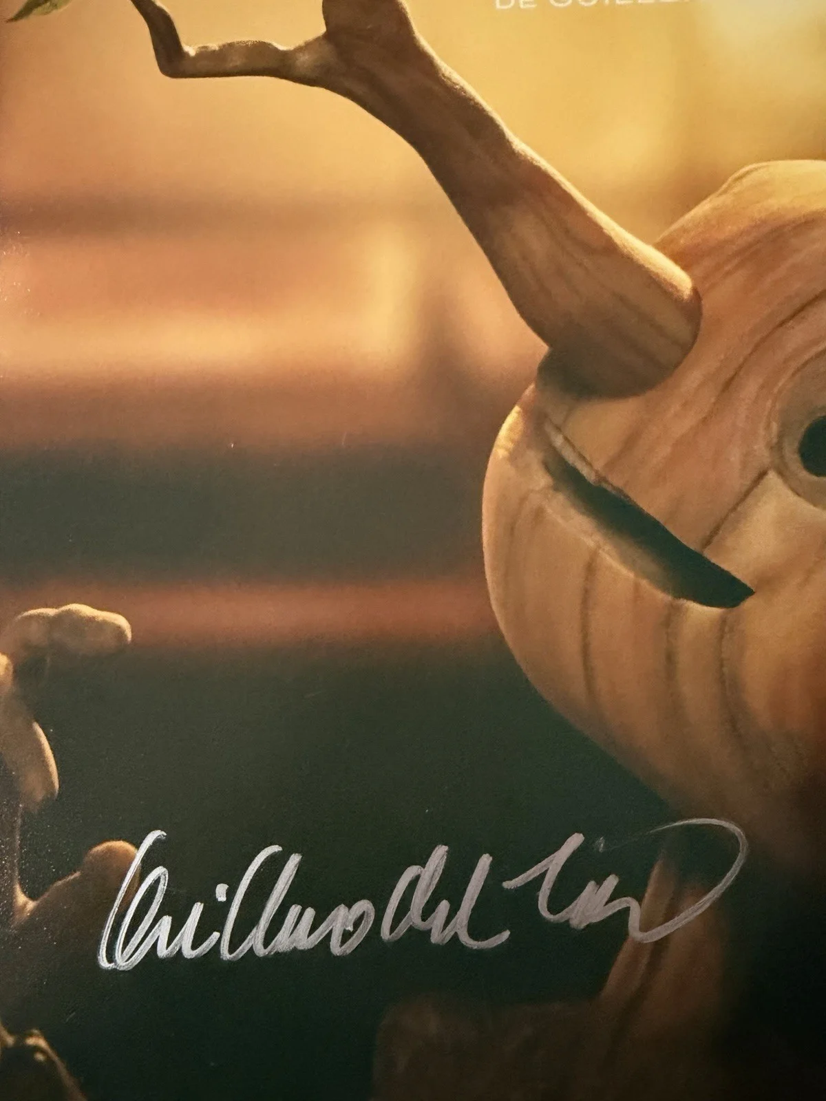 GUILLERMO DEL TORO — GUILLERMO DEL TORO SIGNED PINOCHO (SPANISH) 12x18 PHOTO BECKETT BV18158, изображение 2