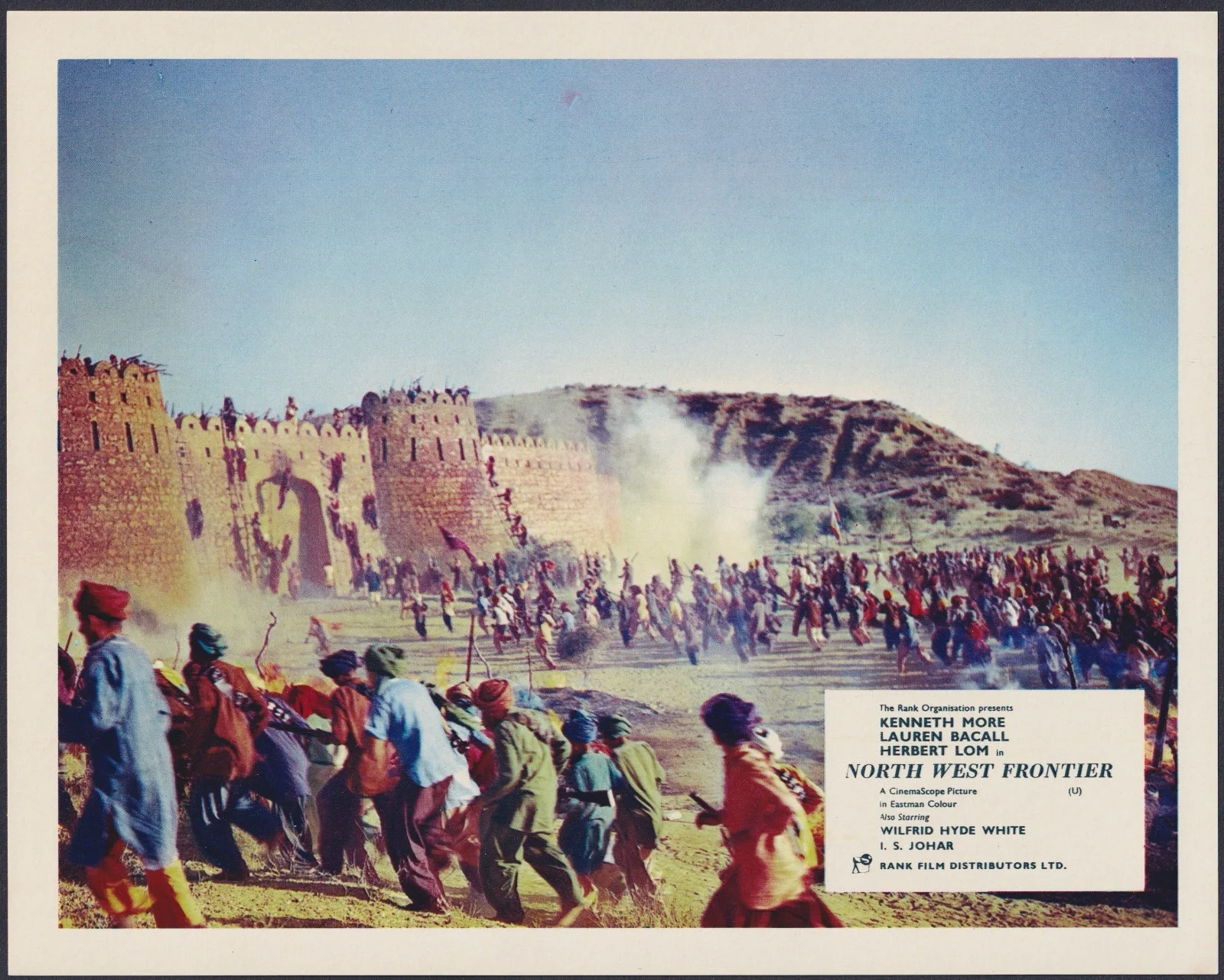 North West Frontier 8x ORIGINAL UK FOH Lobby Cards Kenneth More Lauren Bacall 59, изображение 3