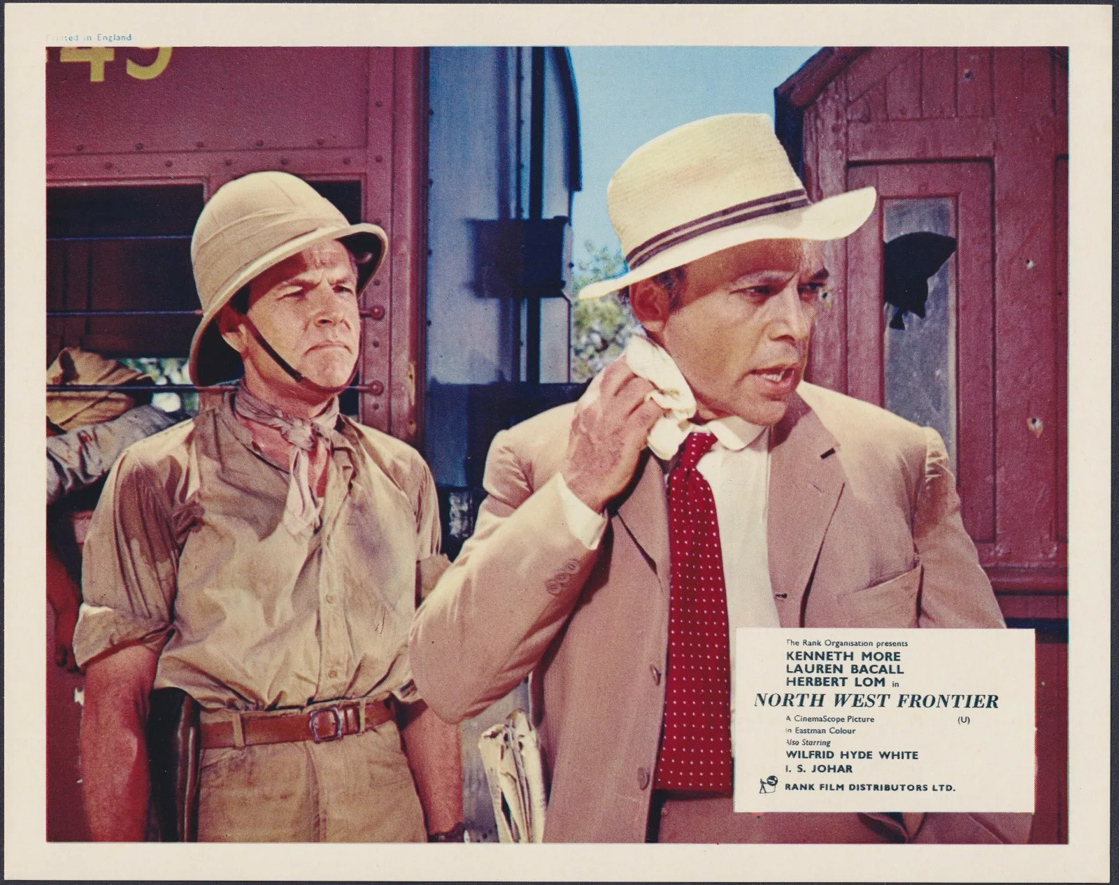 North West Frontier 8x ORIGINAL UK FOH Lobby Cards Kenneth More Lauren Bacall 59, изображение 5