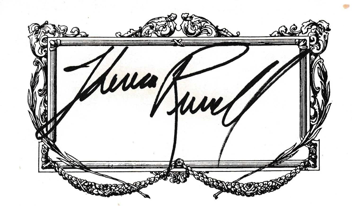 THERESA RUSSELL — THERESA RUSSELL . Autograph . Hand signed . 3-5 Inch . Very good condition .