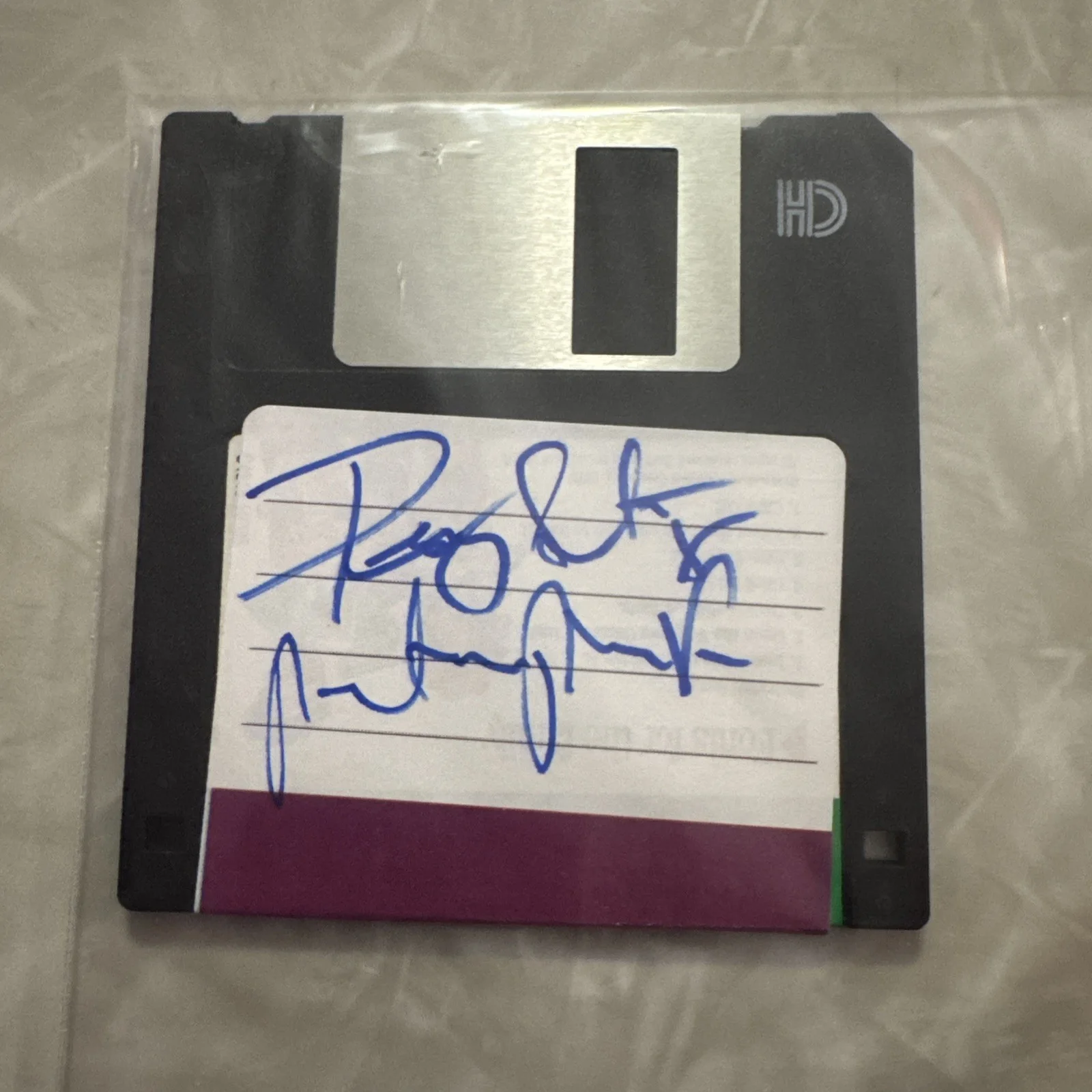 Renoly Santiago Autographed Signed Hackers Floppy Disk Beckett, image 2