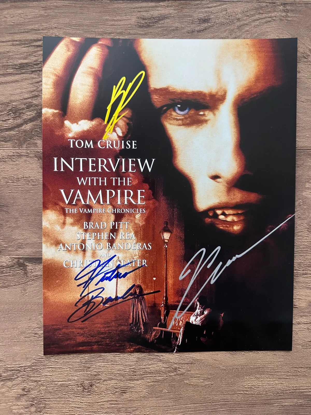 Banderas, Pitt, Cruise — Interview with the Vampire – Signed 8×10 Movie Photo