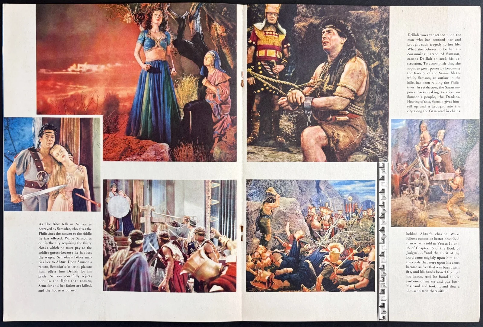 Samson and Delilah ORIGINAL Film Brochure Cecil B. DeMille Mature Lamarr 1949, изображение 3