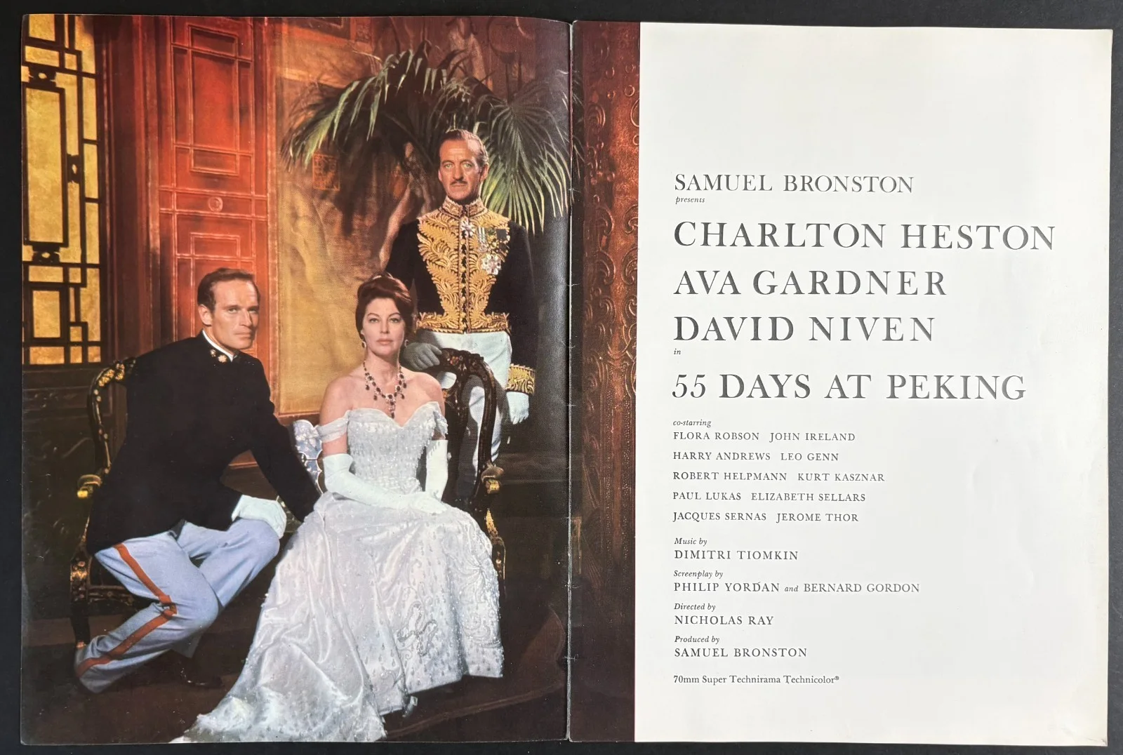 55 Days at Peking ORIGINAL Film Brochure Charlton Heston Ava Gardner Niven 1963, изображение 2