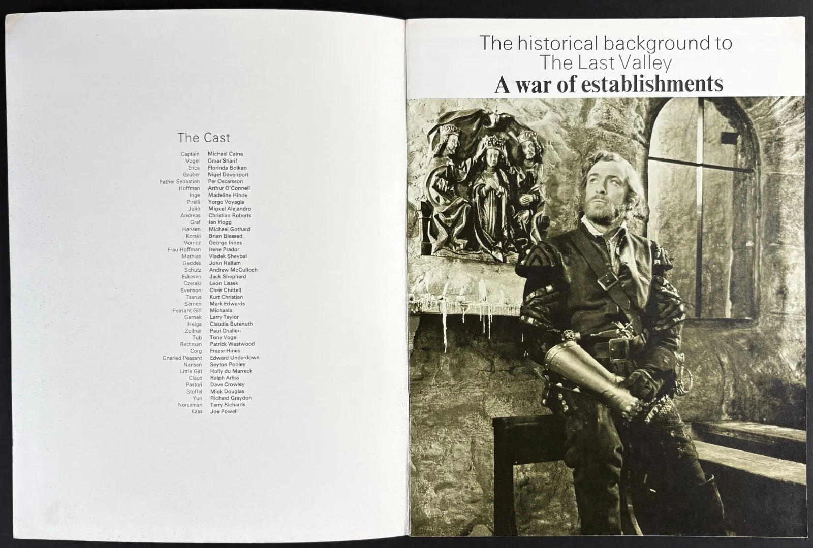 Last Valley ORIGINAL Film Brochure Michael Caine Omar Sharif 1971, image 2