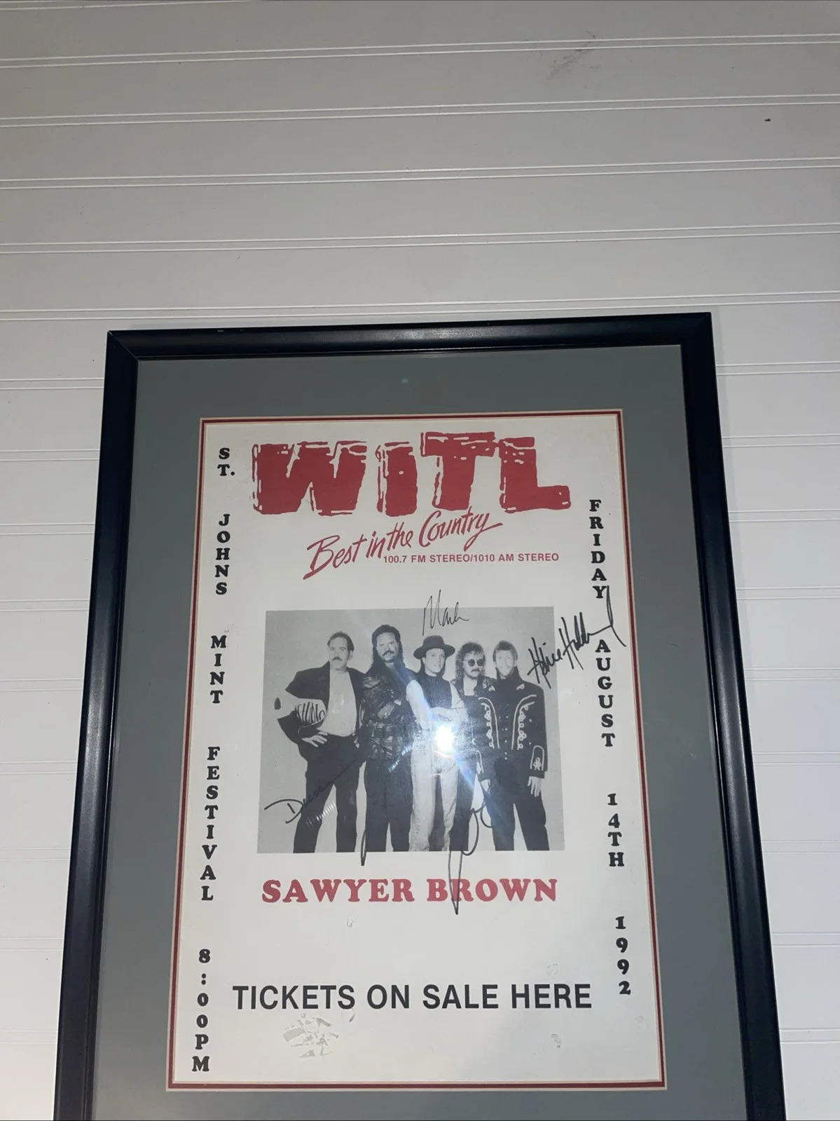 Autographed Country Music Group Sawyer Brown WITL 100.7 mint Festival, изображение 2