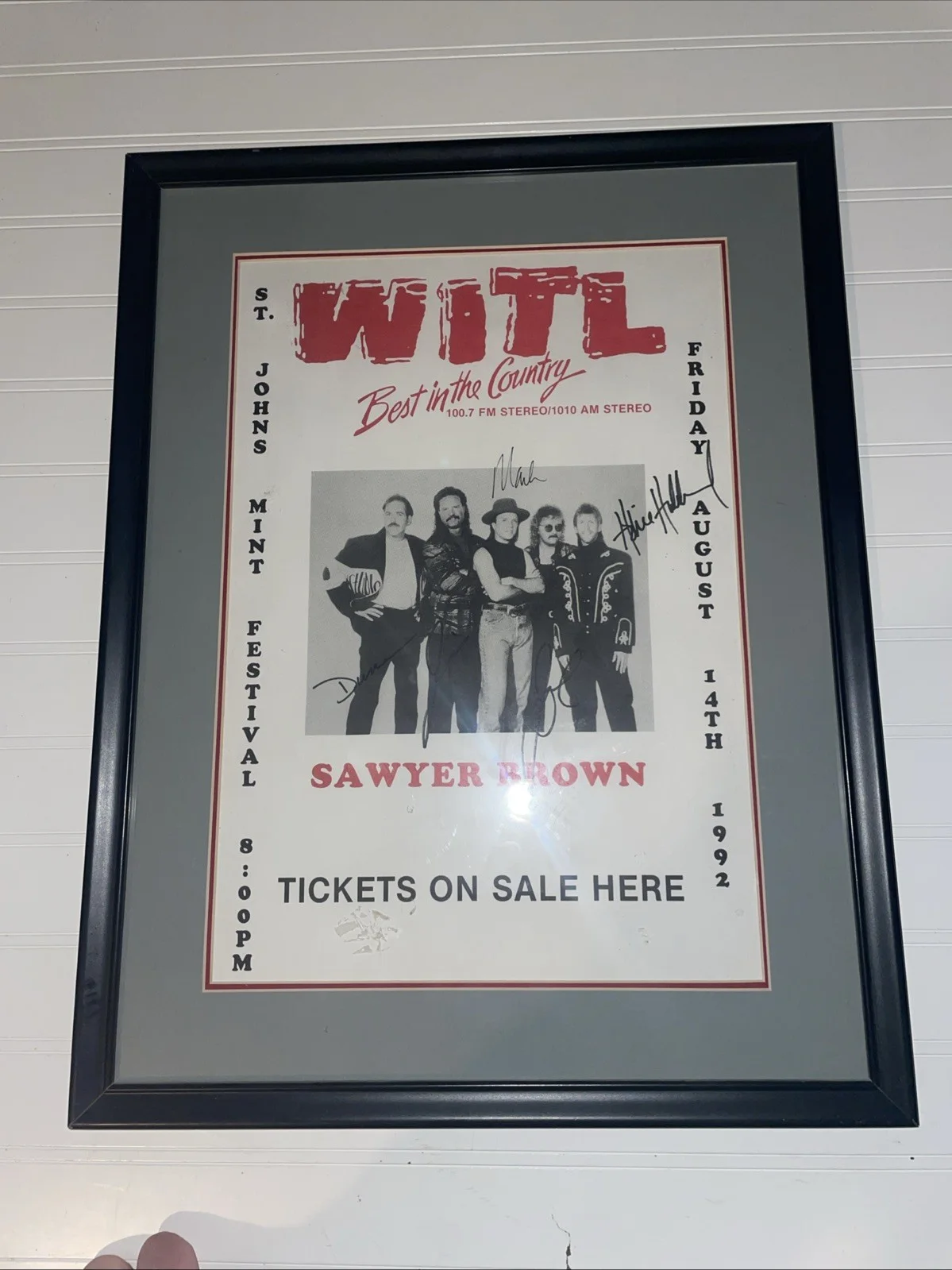 Autographed Country Music Group Sawyer Brown WITL 100.7 mint Festival, изображение 3
